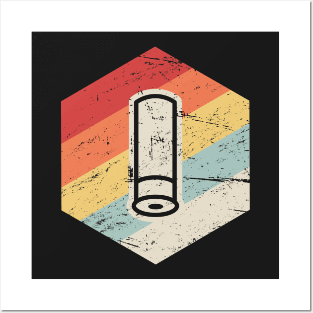 Retro 70s Shotgun Shell | Skeet Shooting Icon Wall Art by MeatMan